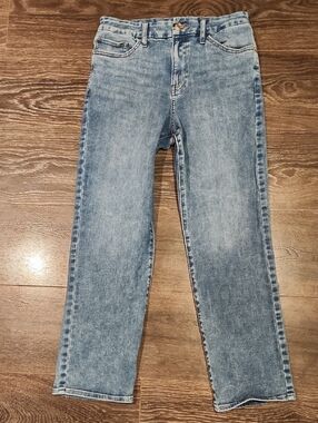 ❤️ EXPRESS STRAIGHT ANKLE HIGH RISE JEANS, FLEXX HYPER STRETCH, M (6, 8, 10)